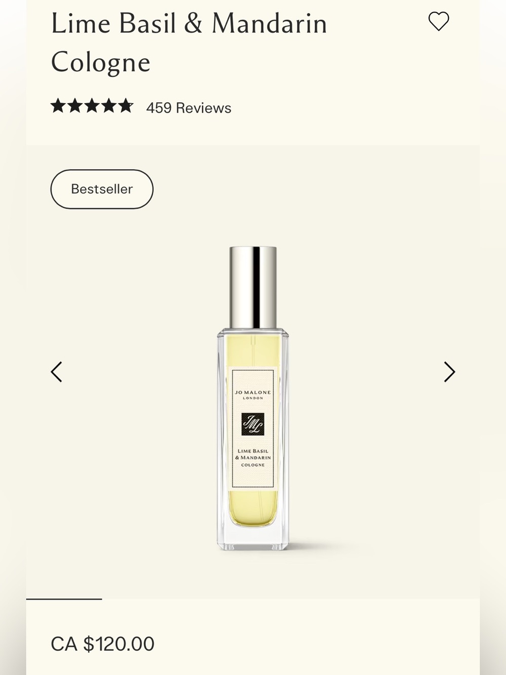 New Jo Malone Lime Basil & Mandarin Cologne 30ml